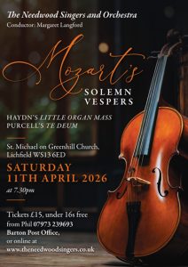 The Needwood Singers and Orchestra present Mozart's Solemn Vespers
