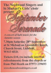 The Needwood Singers and St Michael's Girls' Choir present September Serenade