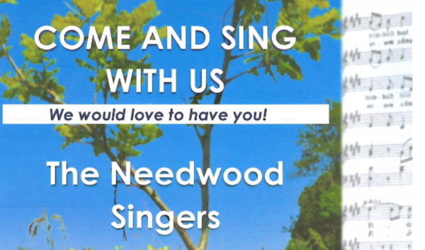 Come and Sing with The Needwood Singers who are recruiting new members in all voice parts.